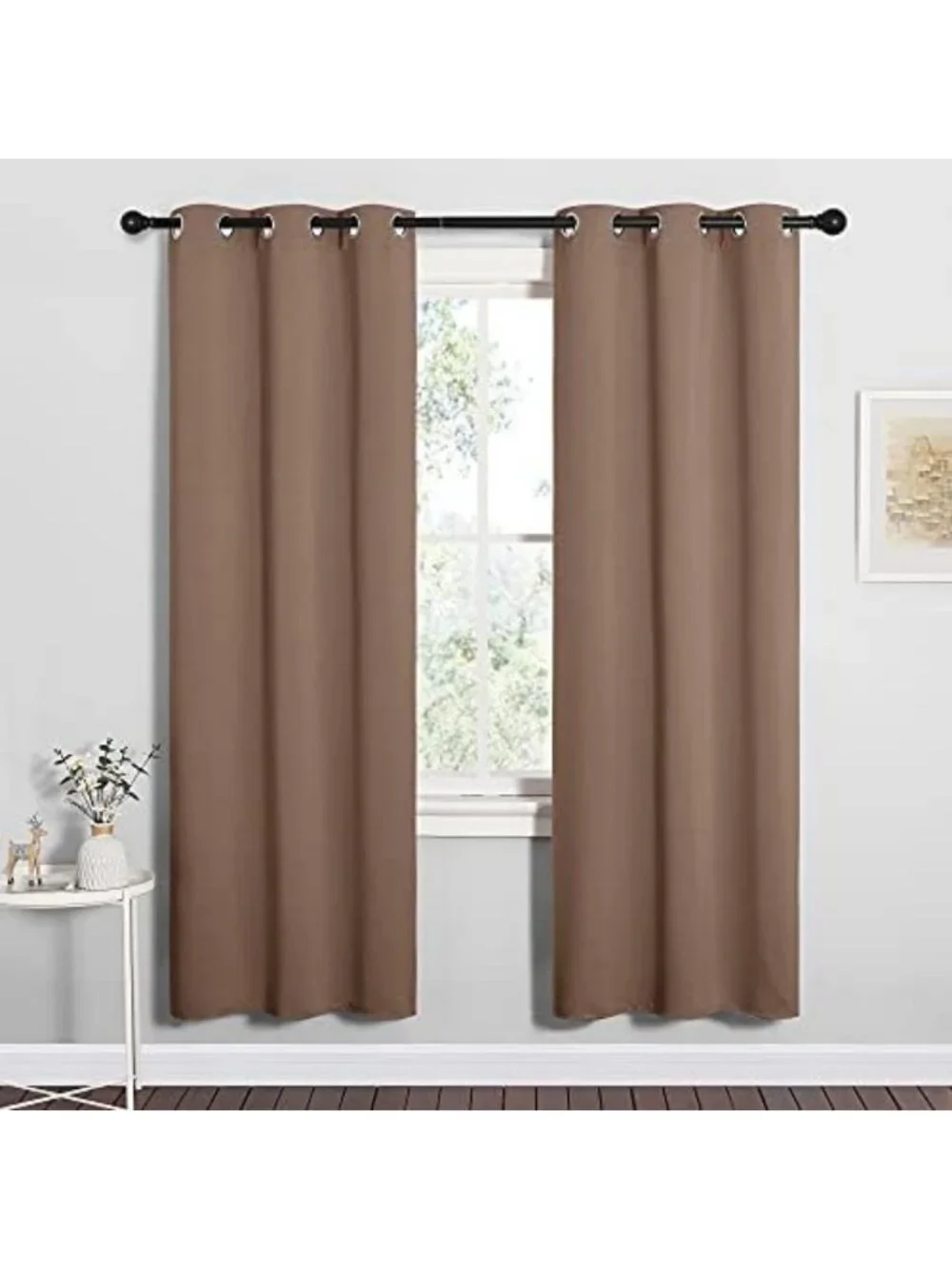 Blackout Window Curtains Set of 2, 34x72 Inch, Energy Efficient, Darkening